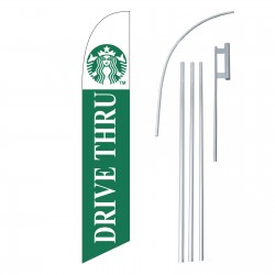 Starbucks Drive Thru Double Sided Windless Swooper Bundle