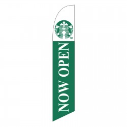 Starbucks Now Open Double Sided Windless Swooper Flag
