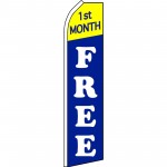 1st Month Free Blue Swooper Flag