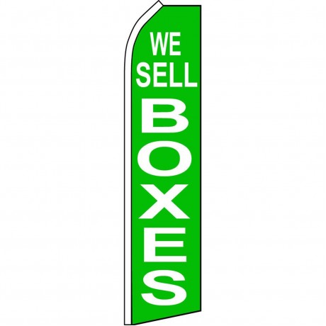 We Sell Boxes Green Swooper Flag