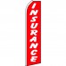 Insurance Red White Swooper Flag