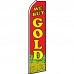 We Buy Gold Red Coin Swooper Flag