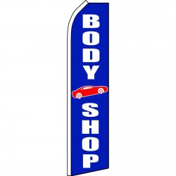 Body Shop Blue Swooper Flag