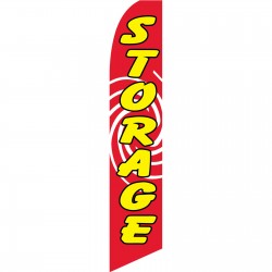 Storage Red Swirl Swooper Flag