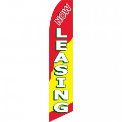 Now Leasing Red, Yellow, Green Swooper Flag