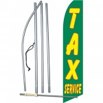 Tax Service Green Swooper Flag Bundle