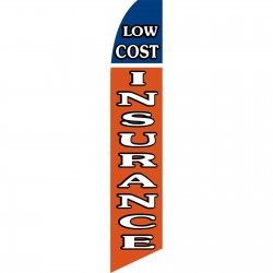 Low Cost Insurance Orange Swooper Flag