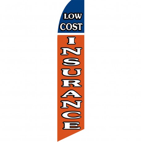 Low Cost Insurance Orange Swooper Flag