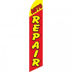Auto Repair Red Yellow Swooper Flag