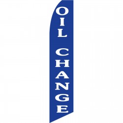 Oil Change Blue Swooper Flag