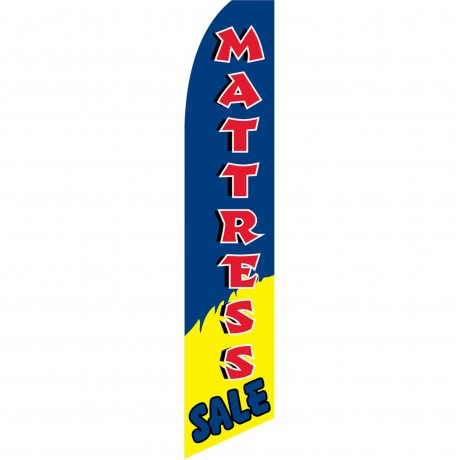 Mattress Sale Blue Yellow Swooper Flag