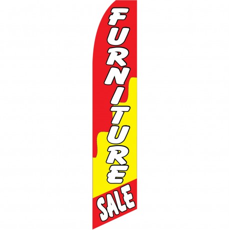 Furniture Sale Red Yellow Wavy Swooper Flag