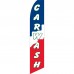 Car Wash Red White Blue Swooper Flag