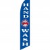 Hand Car Wash Blue Swooper Flag