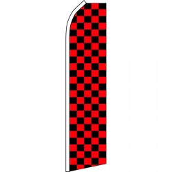 Checkered Black & Red Swooper Flag