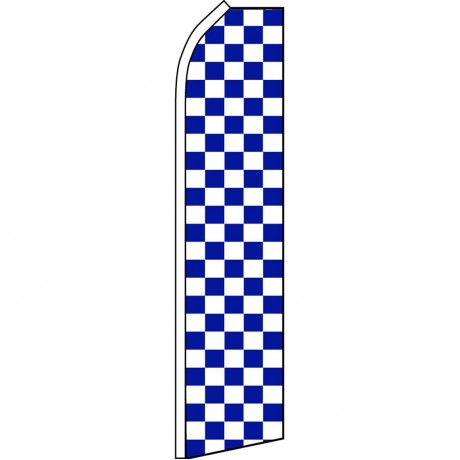 Checkered Blue & White Swooper Flag