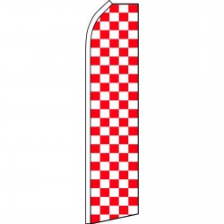Checkered Red & White Swooper Flag