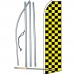 Checkered Black & Yellow Swooper Flag Bundle