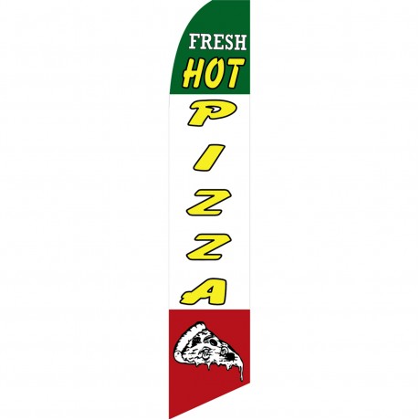 Fresh Hot Pizza Swooper Flag