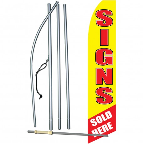 Signs Sold Here Swooper Flag Bundle