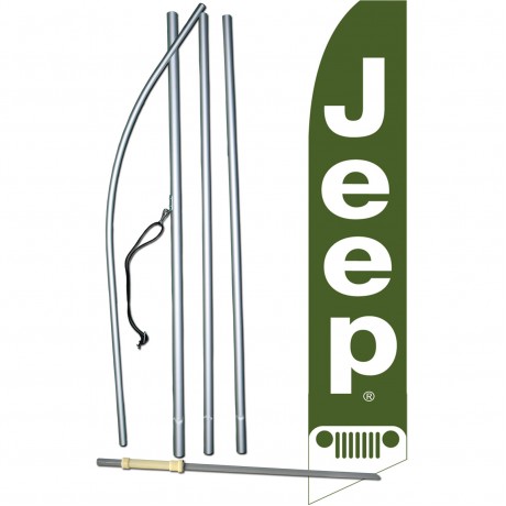 Jeep Green Swooper Flag Bundle