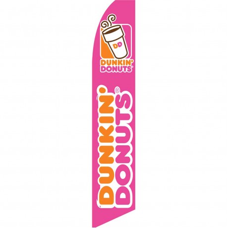 Dunkin' Donuts Pink Swooper Flag