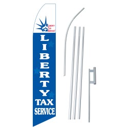 Liberty Tax Service Blue Stars Swooper Flag Bundle