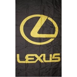 Lexus Black Vertical 3' x 5' Polyester Flag