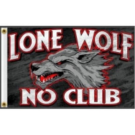 Lone Wolf No Club 3'x 5' Flag