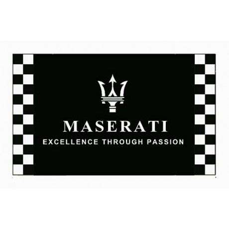 Maserati Black Checkered 3' x 5' Polyester Flag