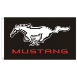 Ford Mustang Black 3' x 5' Polyester Flag