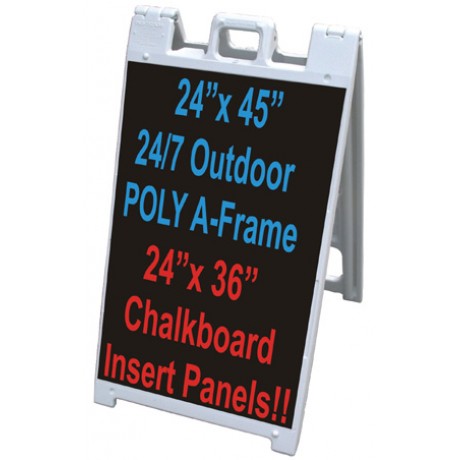24" x 45" Sidewalk A-Frame - Chalkboard Panels