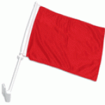 Solid Red 12" x 15" Car Window Flag