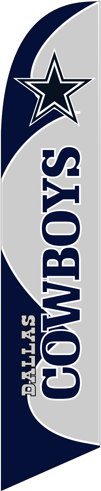Cowboys 2 1/2 ft X 11 1/2 ft Windless Swooper Flag